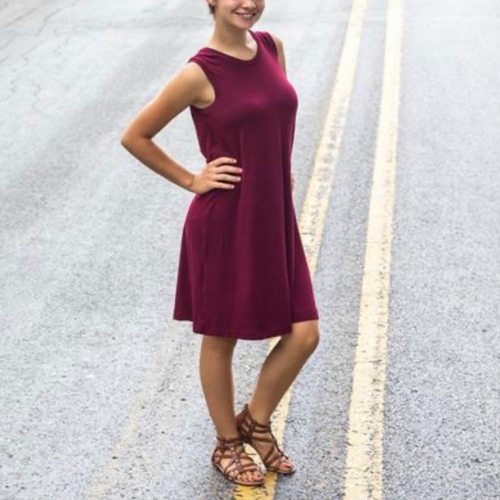 Burgundy dress